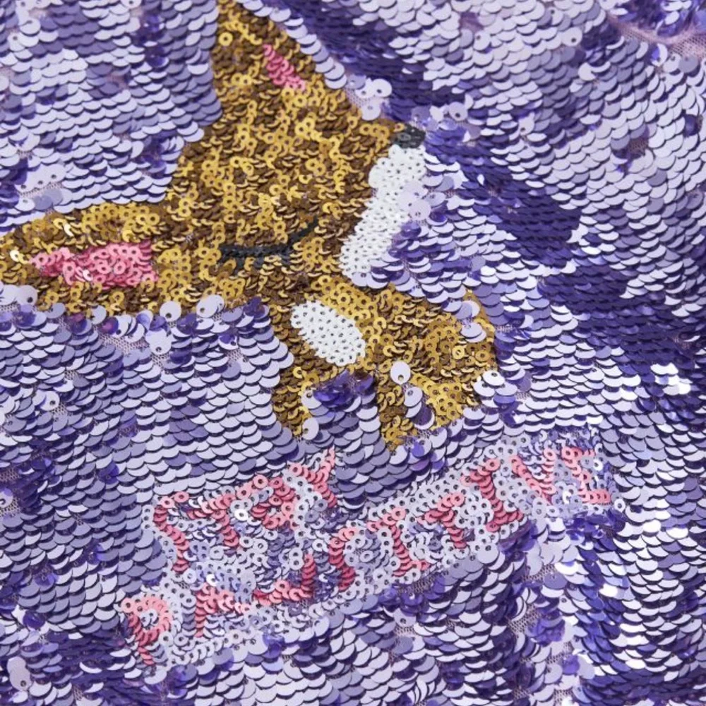 H&M ‘Stay Pawsitive” Girls Sequin Bomber Jacket - Size 6-7Y